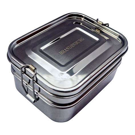 brandenburg classic stainless steel bento box|Brandenburg Stainless Steel Bento Box .